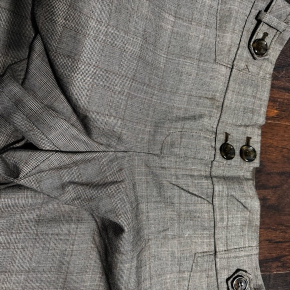 The Limited Brown Plaid Wide-Leg Mid Rise Trousers Y2K Vintage 8 NWT - Picture 5 of 16